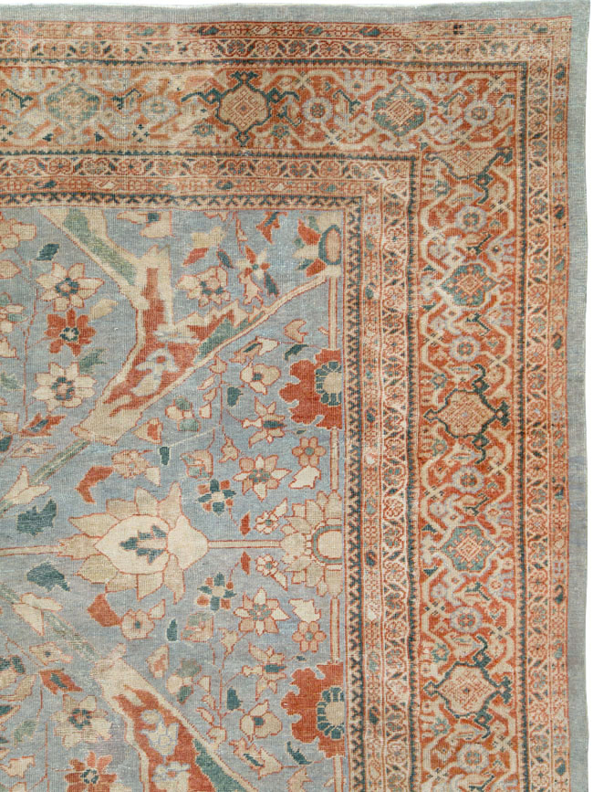 Antique Persian Sultanabad Room Size Carpet, No.27943 - Staging
