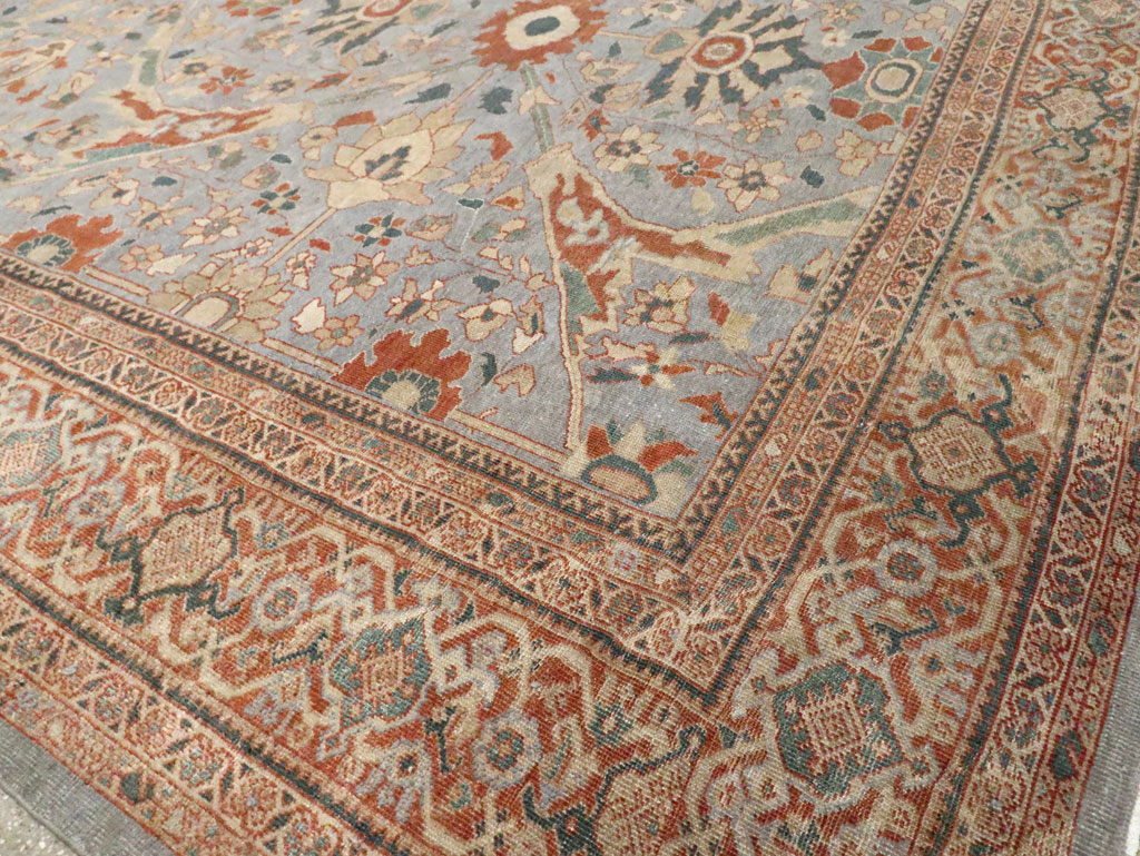 Antique Persian Sultanabad Room Size Carpet, No.27943 - Staging