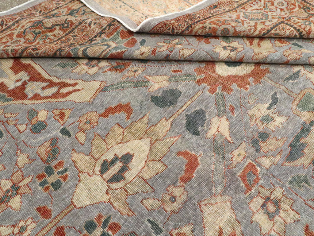 Antique Persian Sultanabad Room Size Carpet, No.27943 - Staging