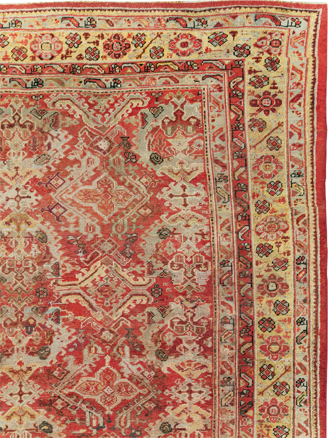 Antique Turkish Oushak Large Room Size Carpet, No.27944 - Staging