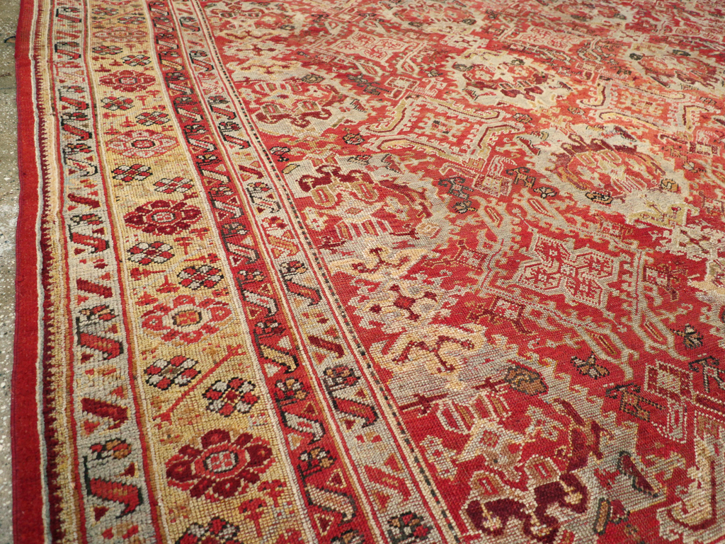 Antique Turkish Oushak Large Room Size Carpet, No.27944 - Staging