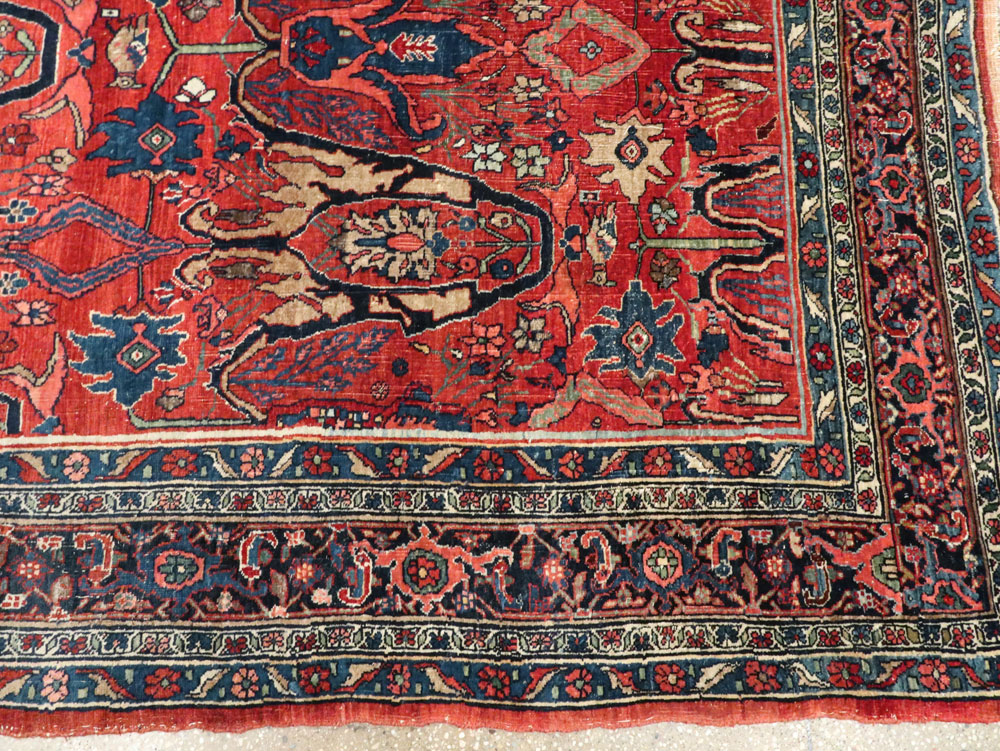 Antique Persian Bidjar Carpet, No.27965 - Staging