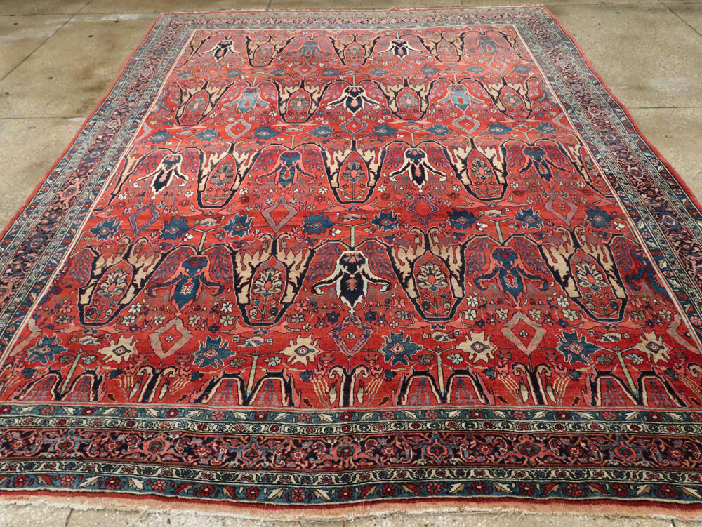 Antique Persian Bidjar Carpet, No.27965 - Staging