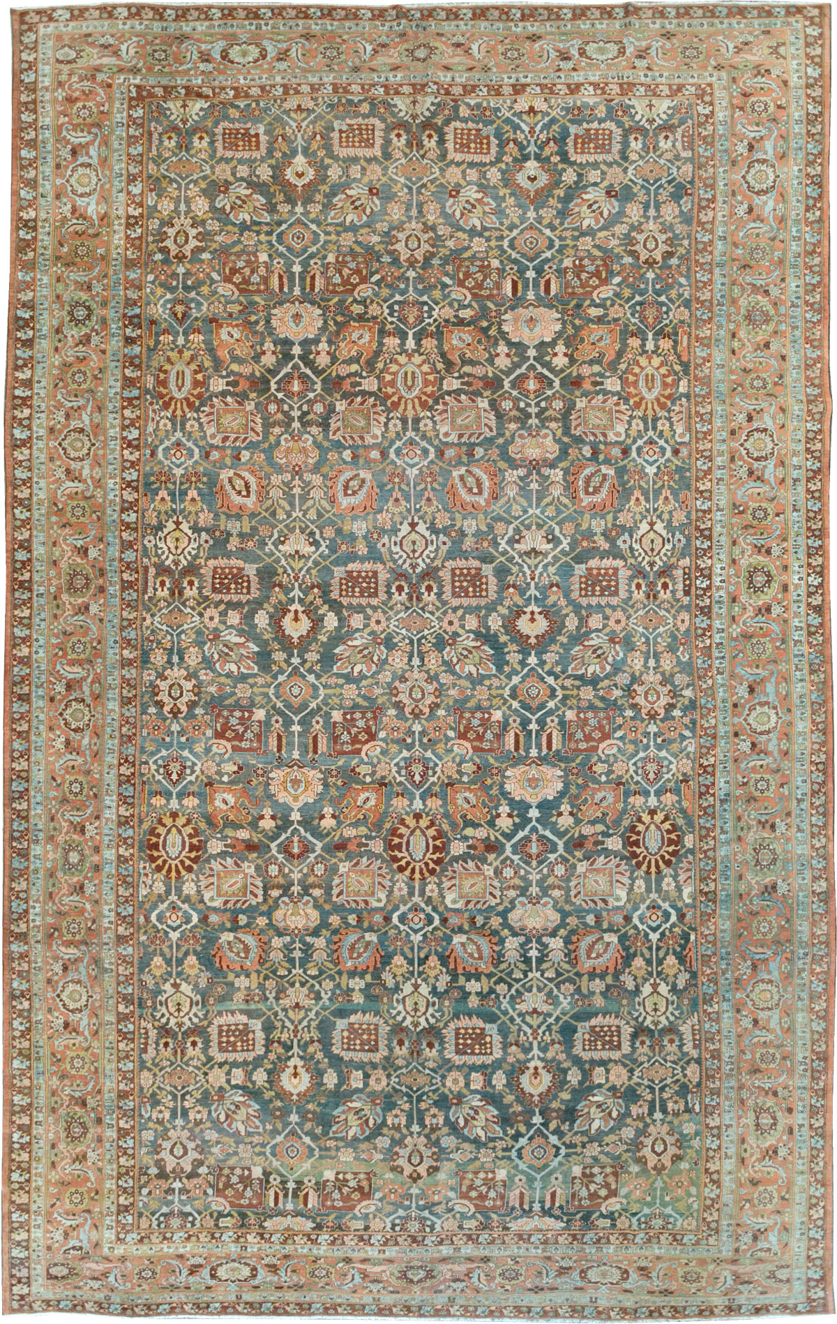 Antique Persian Bidjar Oversize Carpet, No.27966 - Staging