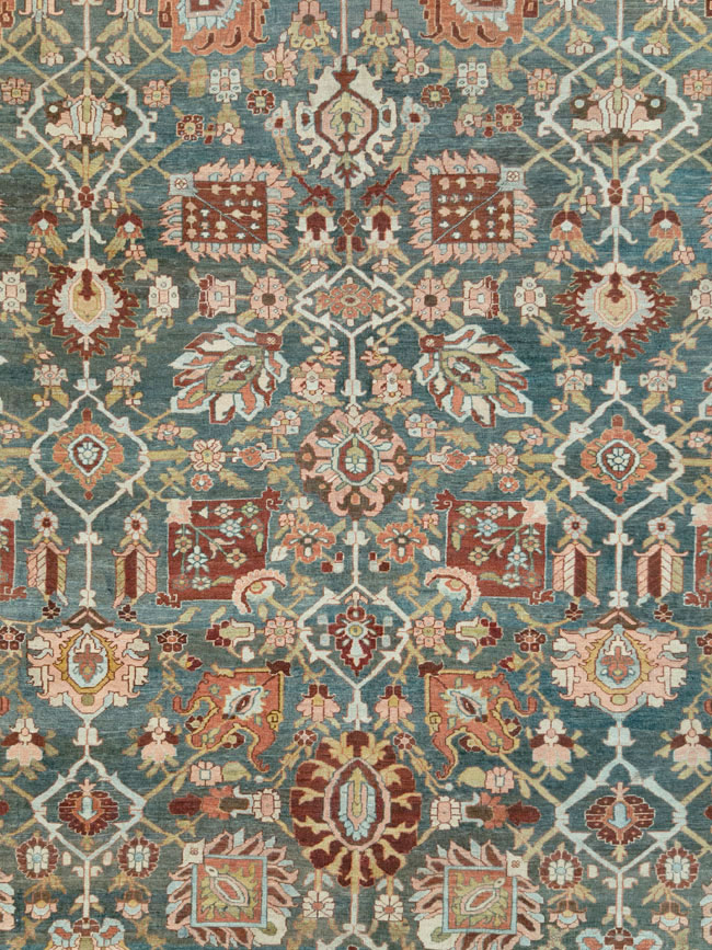 Antique Persian Bidjar Oversize Carpet, No.27966 - Staging