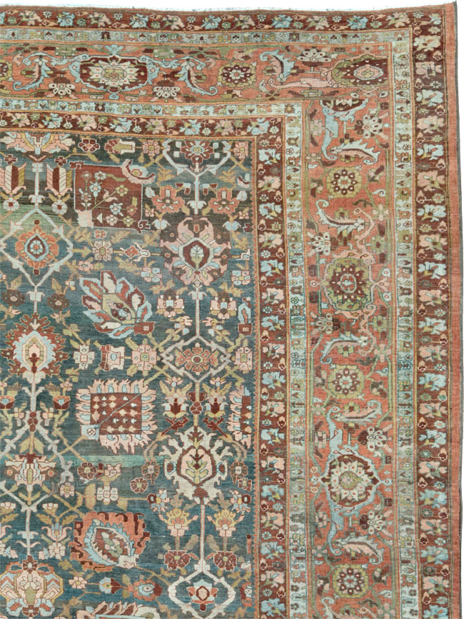 Antique Persian Bidjar Oversize Carpet, No.27966 - Staging