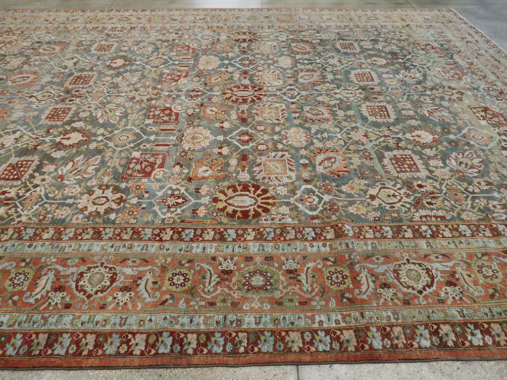 Antique Persian Bidjar Oversize Carpet, No.27966 - Staging