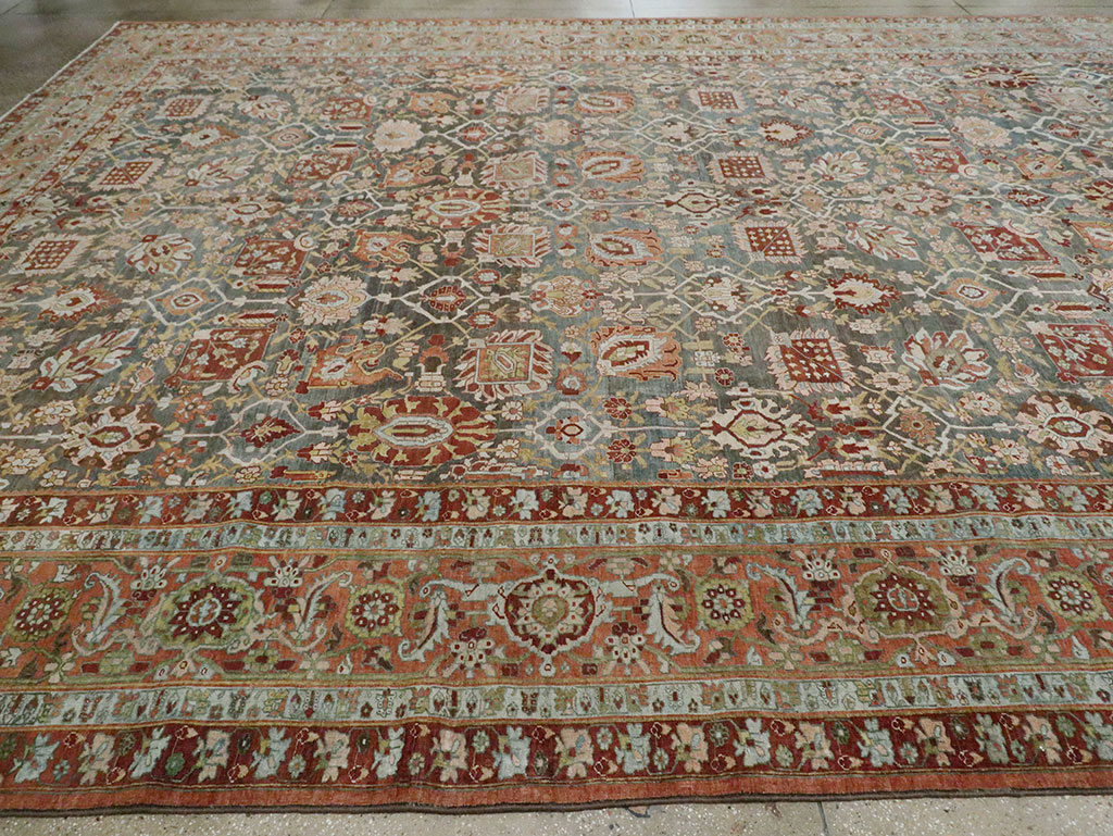 Antique Persian Bidjar Oversize Carpet, No.27966 - Staging