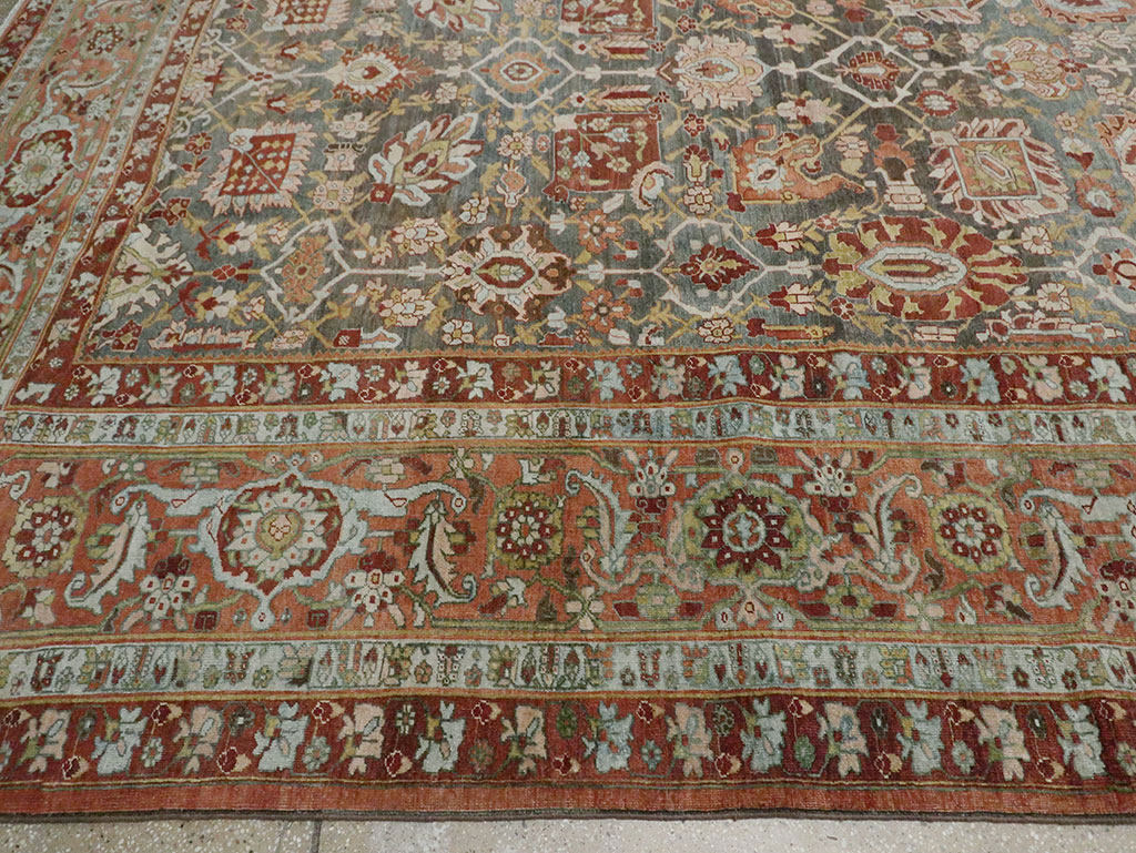 Antique Persian Bidjar Oversize Carpet, No.27966 - Staging