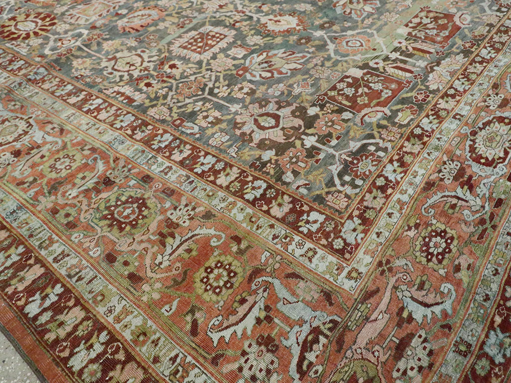 Antique Persian Bidjar Oversize Carpet, No.27966 - Staging