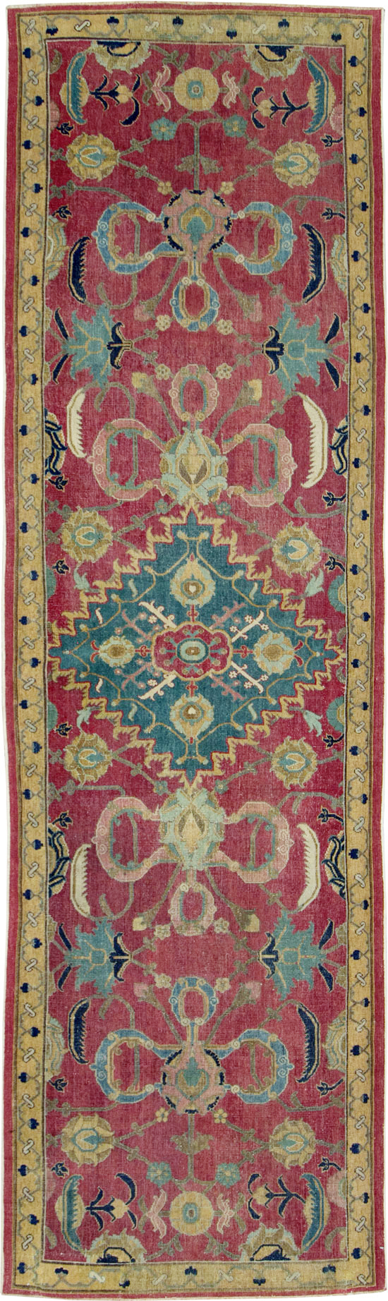 Antique Persian Isfahan Runner, No.27969 - Staging