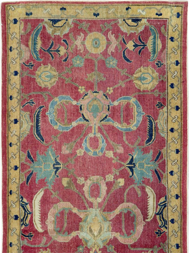 Antique Persian Isfahan Runner, No.27969 - Staging