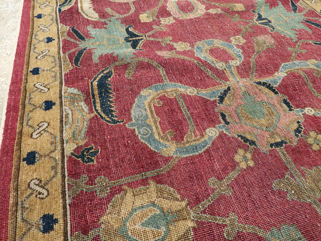 Antique Persian Isfahan Runner, No.27969 - Staging