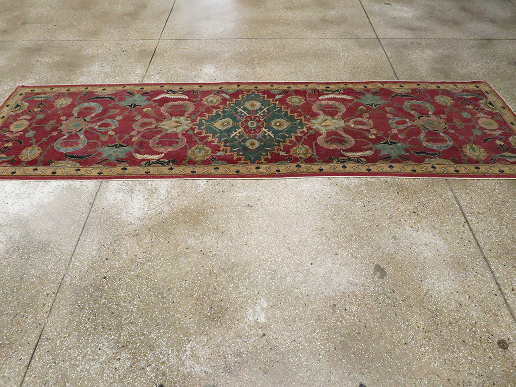 Antique Persian Isfahan Runner, No.27969 - Staging