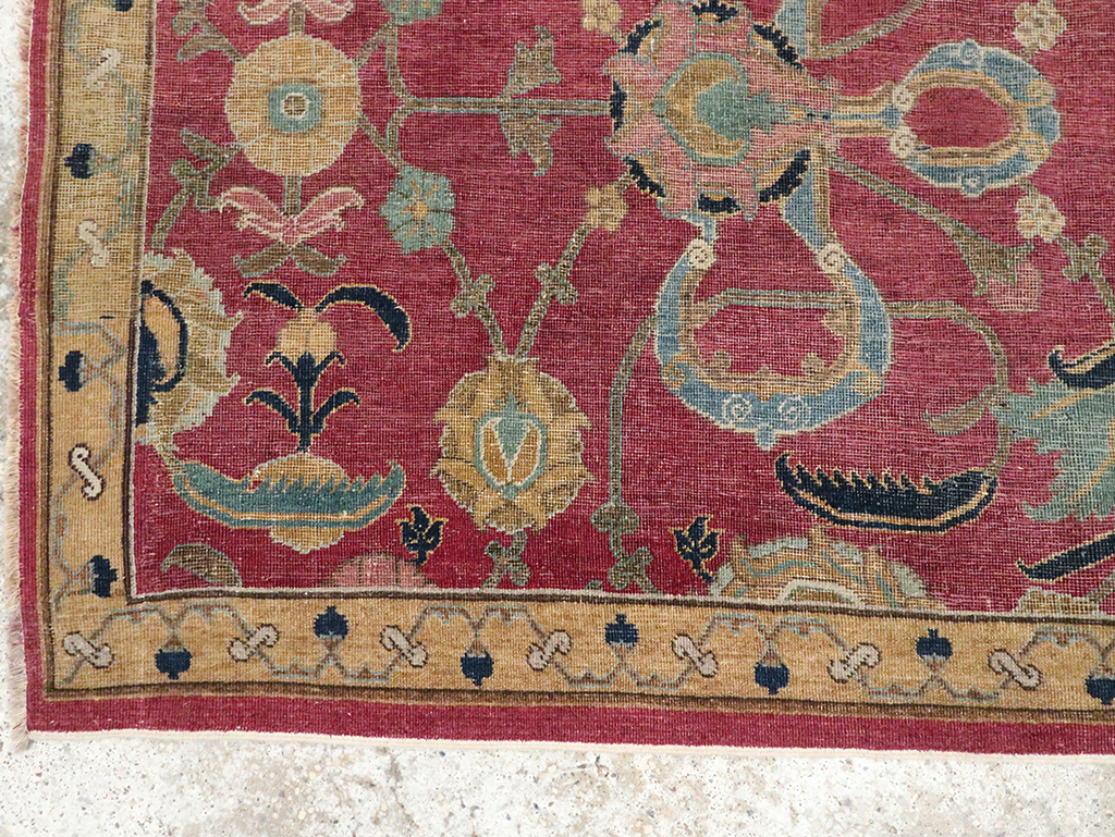 Antique Persian Isfahan Runner, No.27969 - Staging