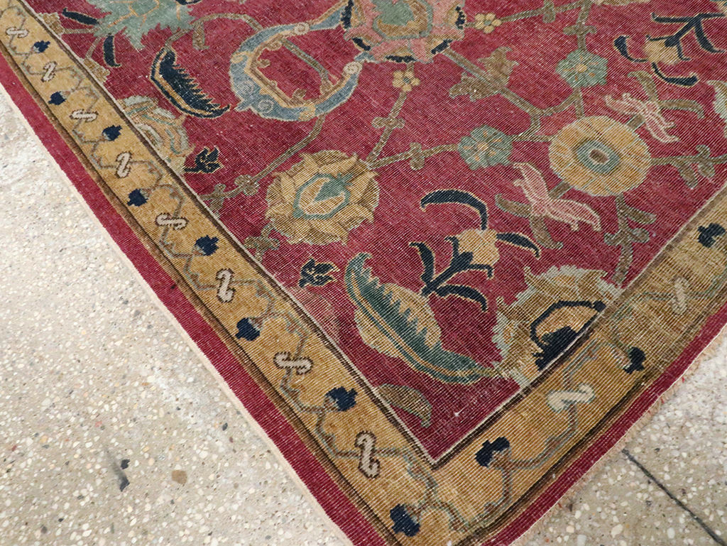 Antique Persian Isfahan Runner, No.27969 - Staging