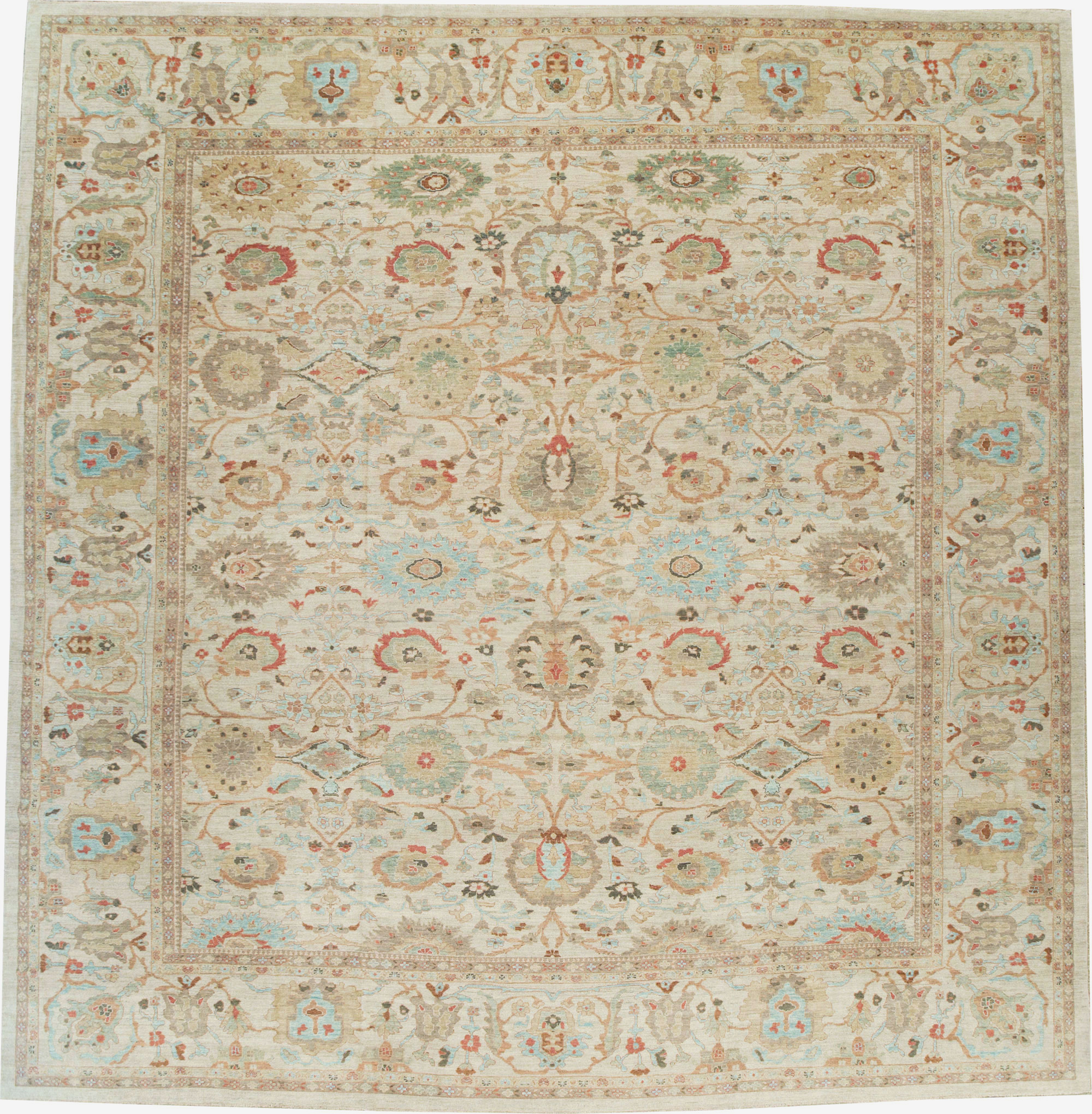 Modern Persian Sultanabad Oversize Square Carpet, No.27972 - Staging