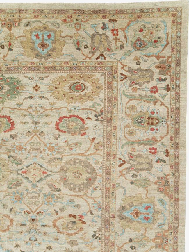 Modern Persian Sultanabad Oversize Square Carpet, No.27972 - Staging