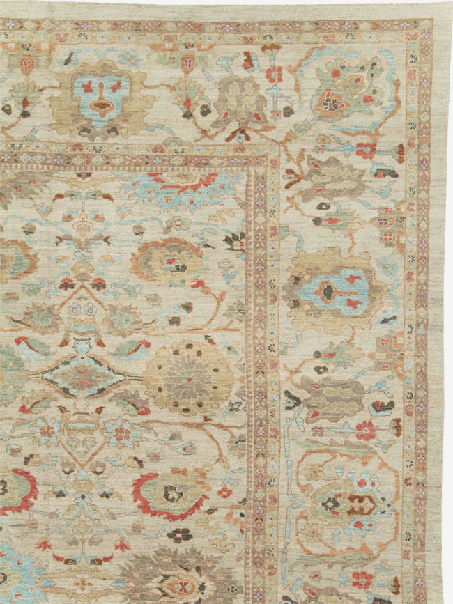 Modern Persian Sultanabad Oversize Square Carpet, No.27972 - Staging