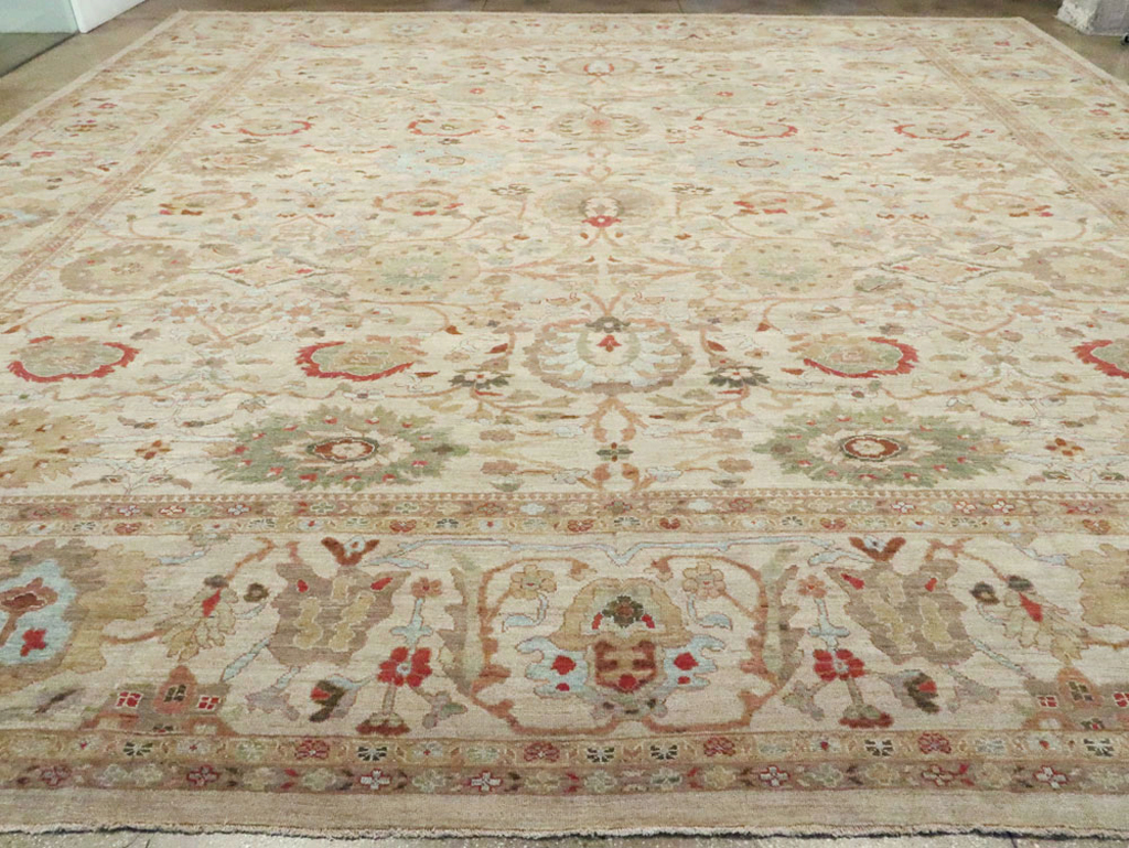 Modern Persian Sultanabad Oversize Square Carpet, No.27972 - Staging