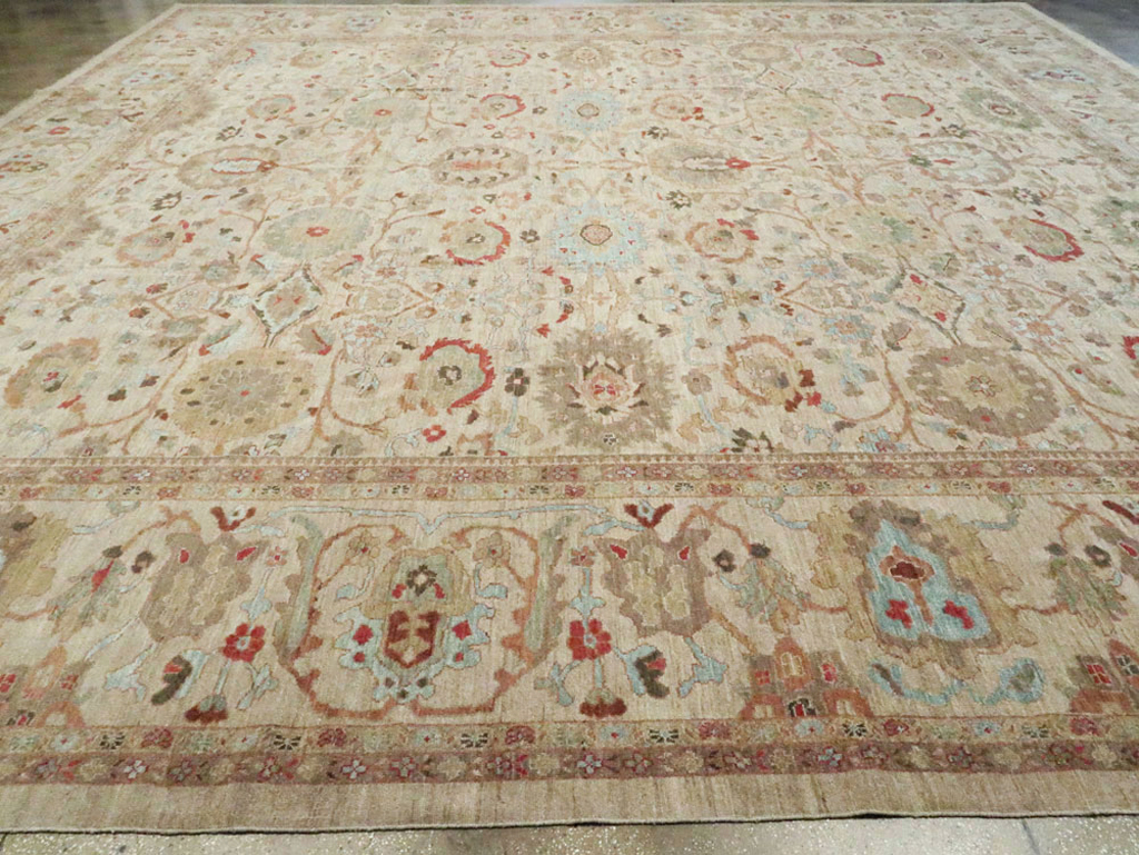 Modern Persian Sultanabad Oversize Square Carpet, No.27972 - Staging