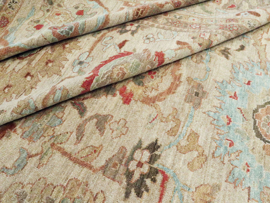 Modern Persian Sultanabad Oversize Square Carpet, No.27972 - Staging