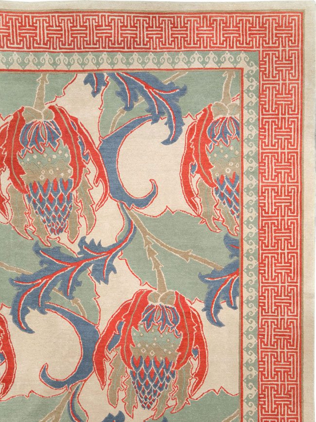 Modern Tibetan Room Size Carpet, No.27975 - Staging