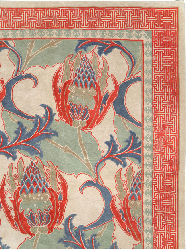 Modern Tibetan Room Size Carpet, No.27975 - Staging