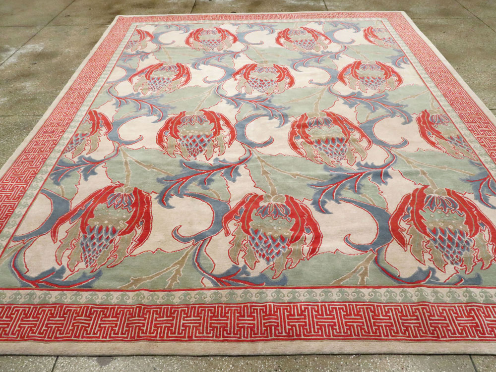 Modern Tibetan Room Size Carpet, No.27975 - Staging