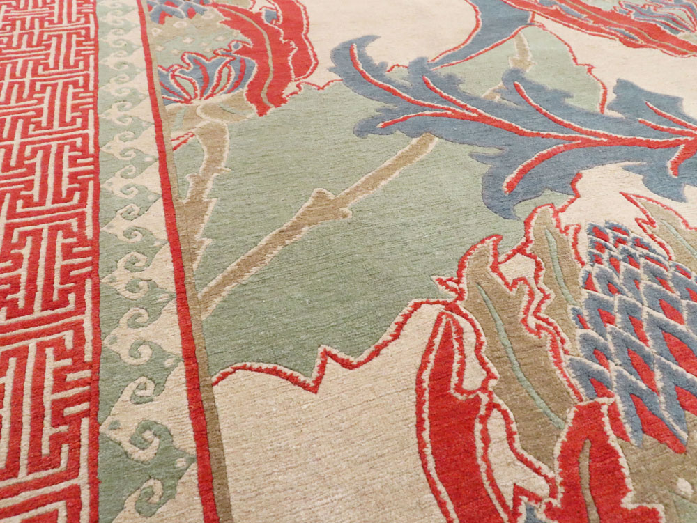 Modern Tibetan Room Size Carpet, No.27975 - Staging