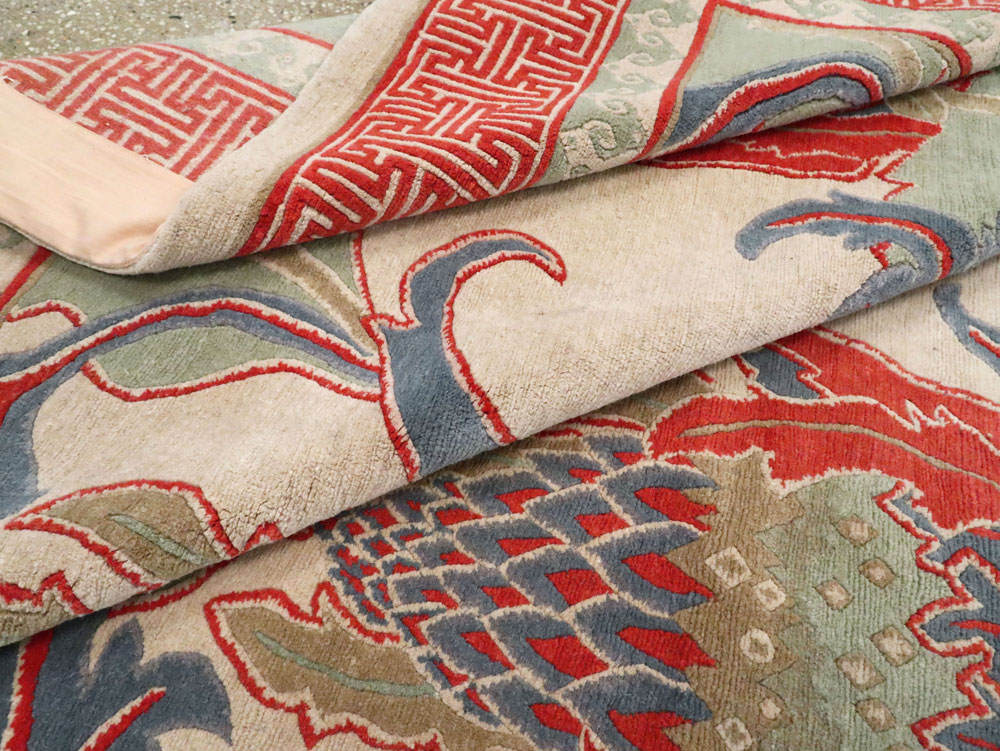 Modern Tibetan Room Size Carpet, No.27975 - Staging