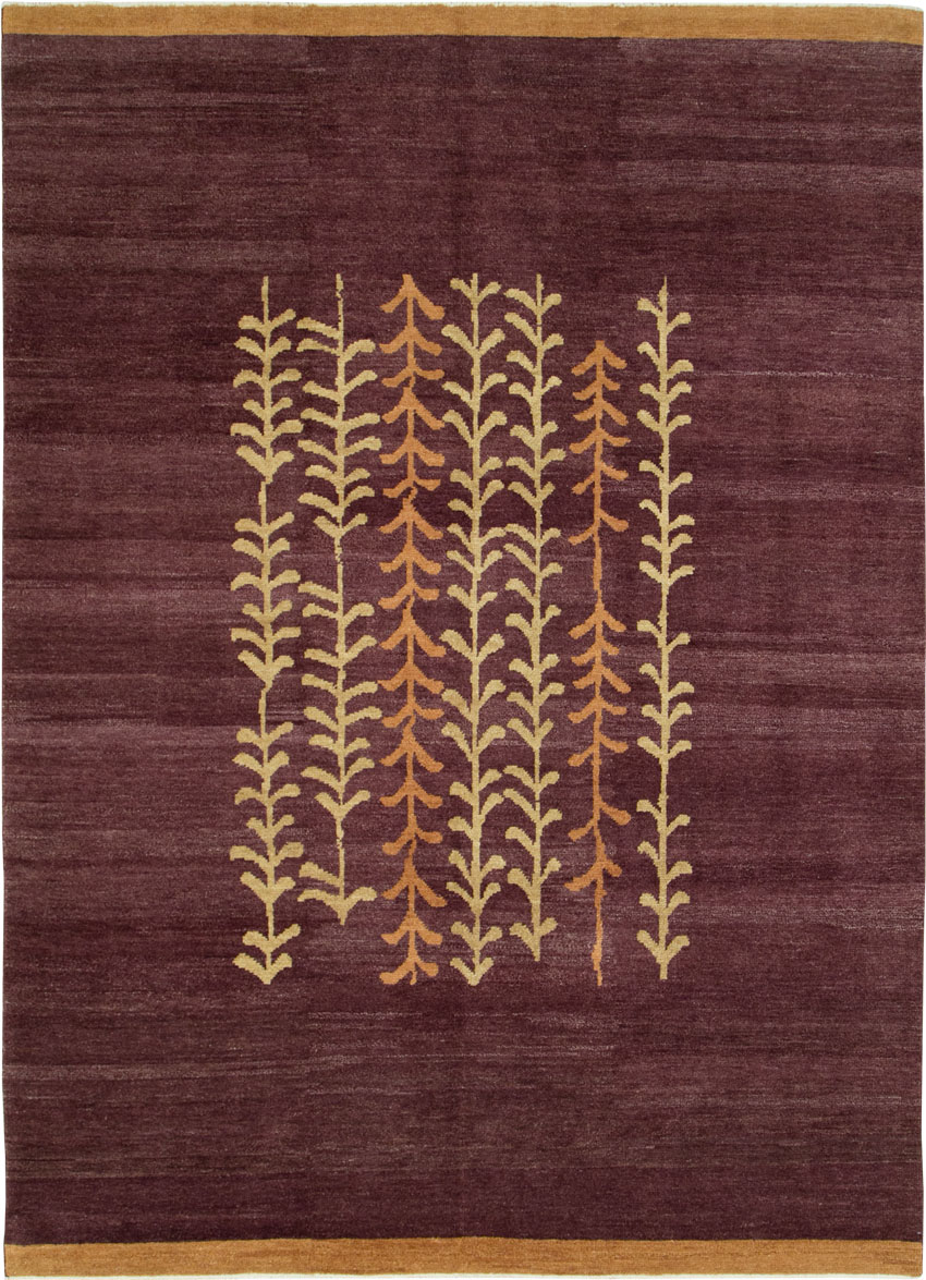 Contemporary Turkish Anatolian Room Size Carpet, No.27976 - Staging