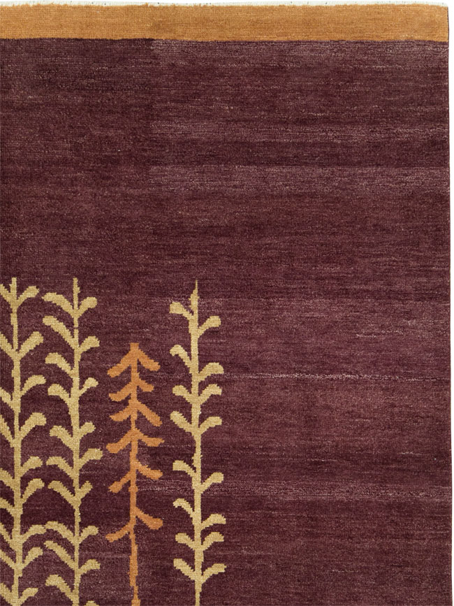 Contemporary Turkish Anatolian Room Size Carpet, No.27976 - Staging