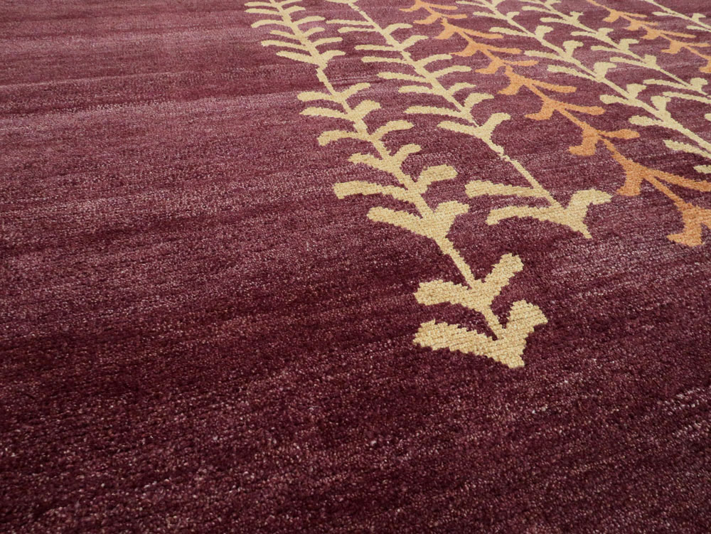 Contemporary Turkish Anatolian Room Size Carpet, No.27976 - Staging