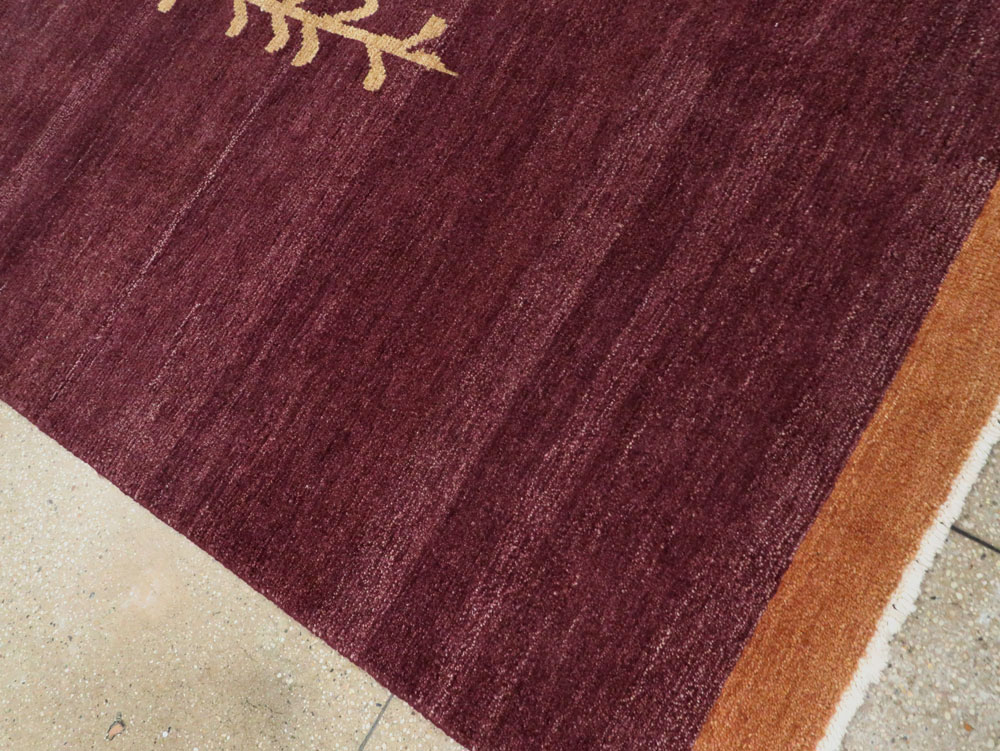 Contemporary Turkish Anatolian Room Size Carpet, No.27976 - Staging