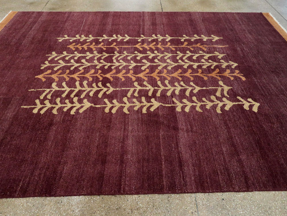 Contemporary Turkish Anatolian Room Size Carpet, No.27976 - Staging