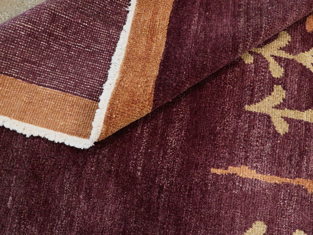 Contemporary Turkish Anatolian Room Size Carpet, No.27976 - Staging