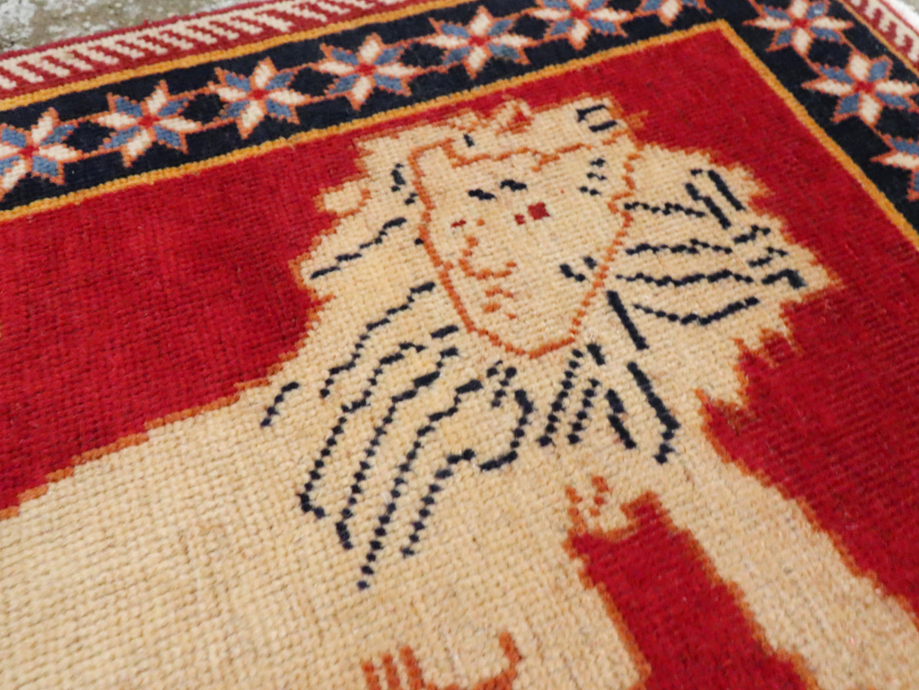 Vintage Persian Tabriz Pictorial Rug (Pair: 1 of 6), No.27987 - Staging