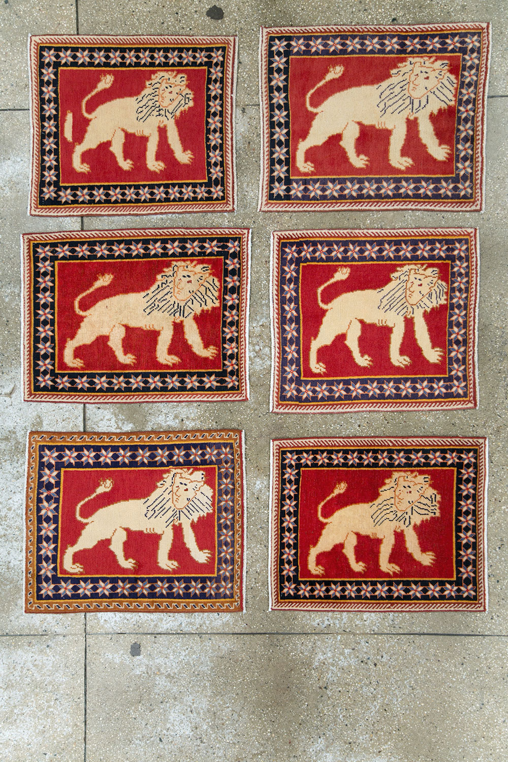 Vintage Persian Tabriz Pictorial Rug (Pair: 1 of 6), No.27987 - Staging