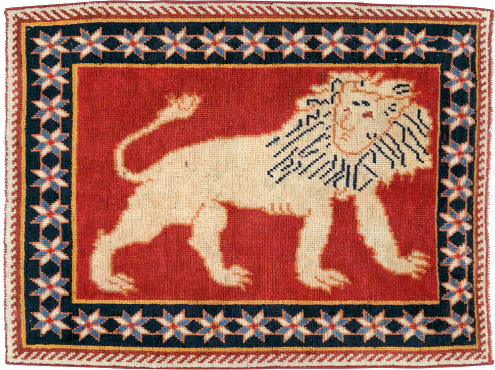 Vintage Persian Tabriz Pictorial Rug (Pair: 2 of 6), No.27989 - Staging