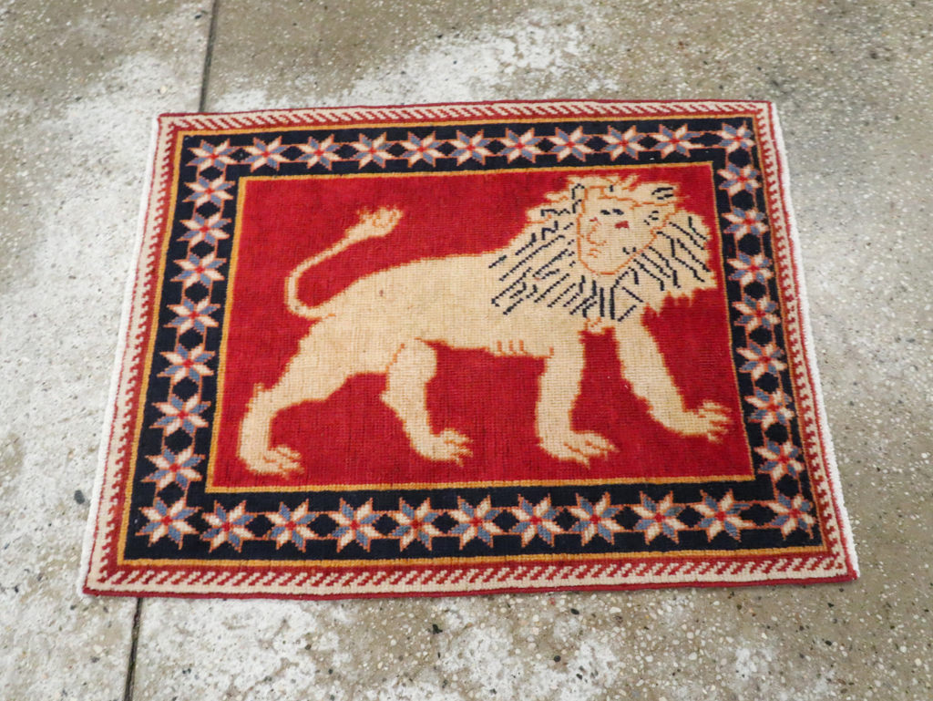Vintage Persian Tabriz Pictorial Rug (Pair: 2 of 6), No.27989 - Staging