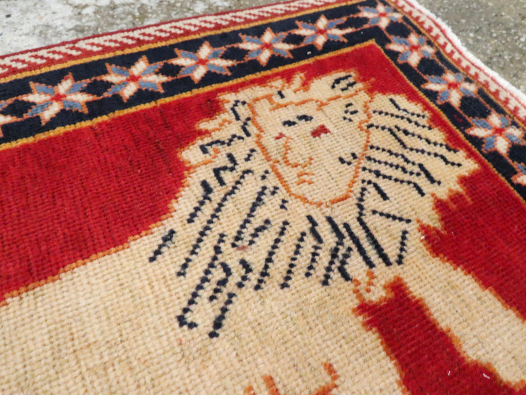 Vintage Persian Tabriz Pictorial Rug (Pair: 2 of 6), No.27989 - Staging