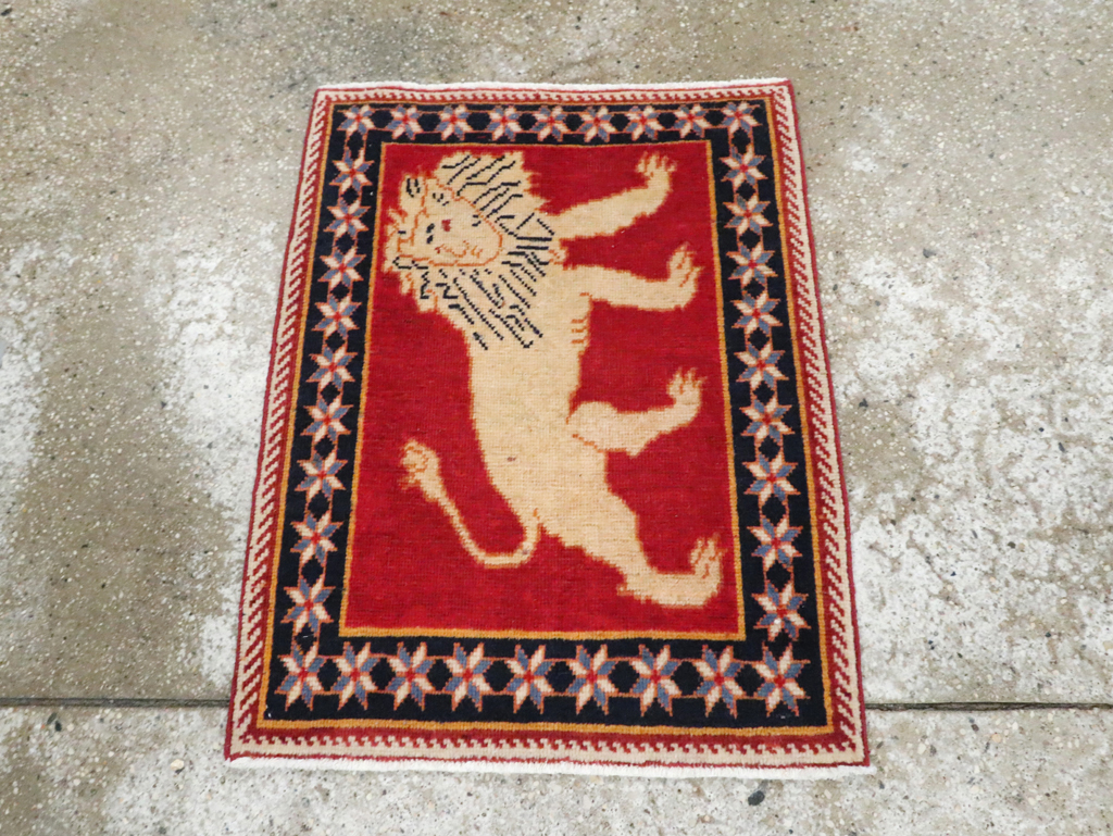 Vintage Persian Tabriz Pictorial Rug (Pair: 2 of 6), No.27989 - Staging