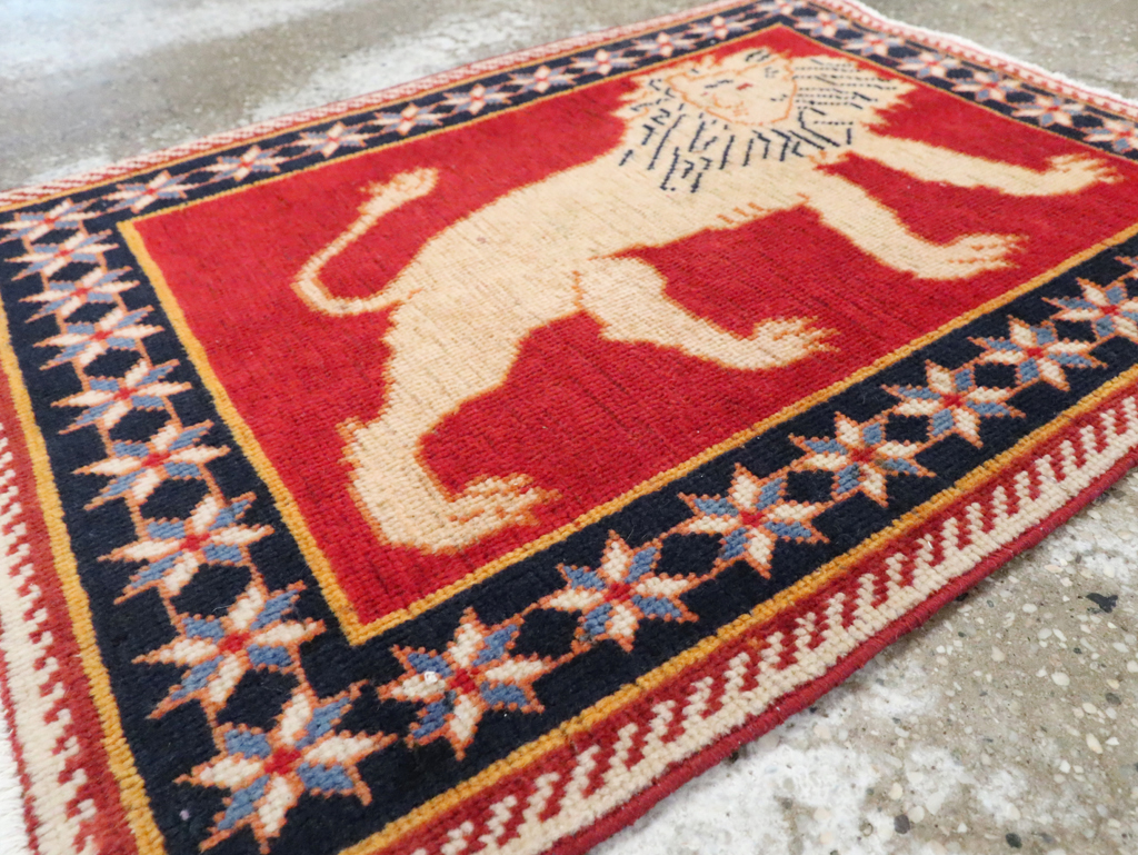 Vintage Persian Tabriz Pictorial Rug (Pair: 2 of 6), No.27989 - Staging