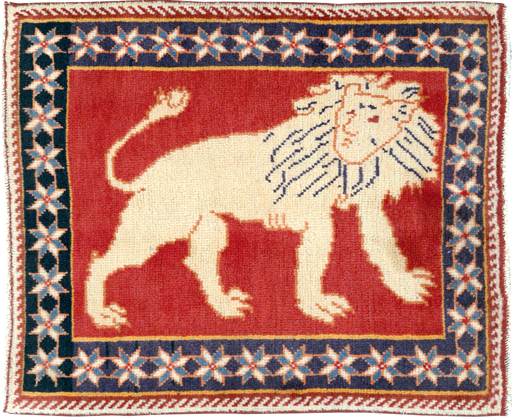 Vintage Persian Tabriz Pictorial Rug (Pair: 3 of 6), No.27990 - Staging