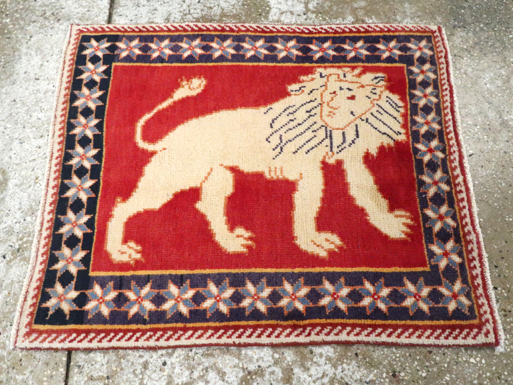 Vintage Persian Tabriz Pictorial Rug (Pair: 3 of 6), No.27990 - Staging