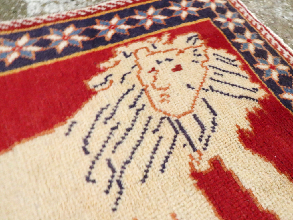 Vintage Persian Tabriz Pictorial Rug (Pair: 3 of 6), No.27990 - Staging