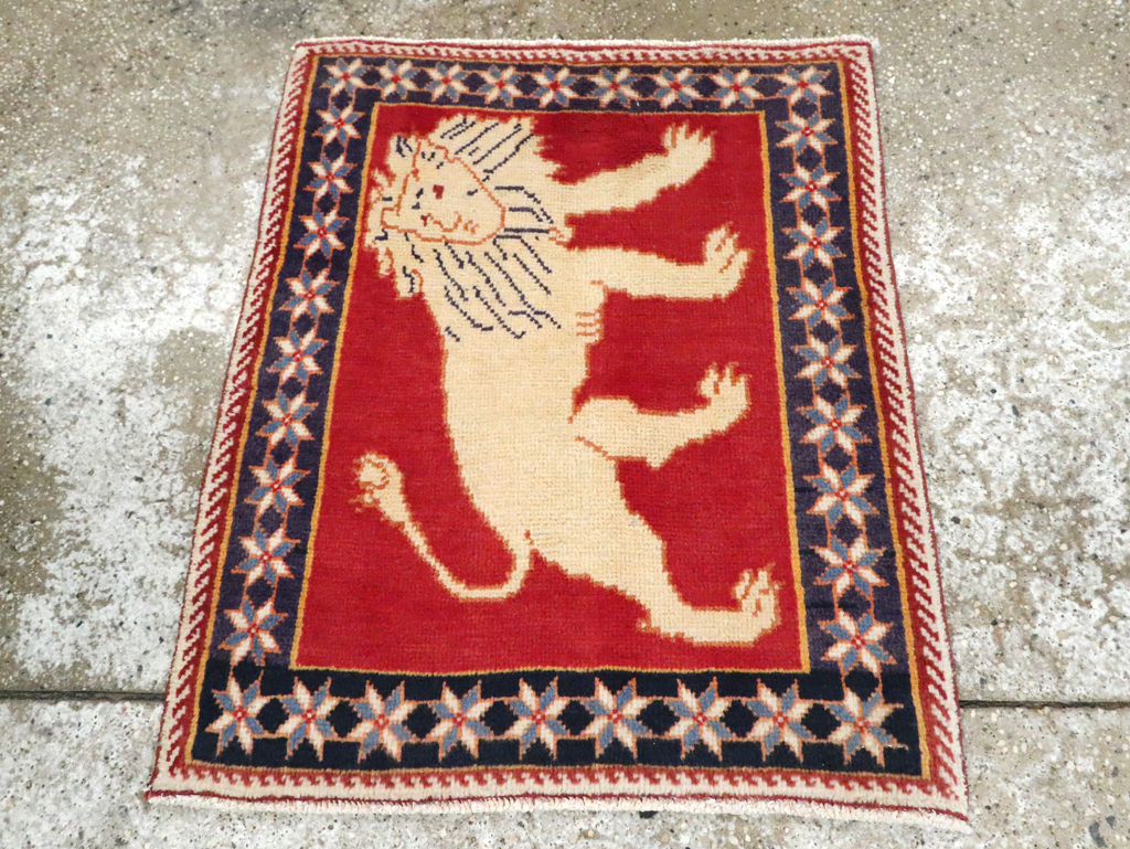 Vintage Persian Tabriz Pictorial Rug (Pair: 3 of 6), No.27990 - Staging