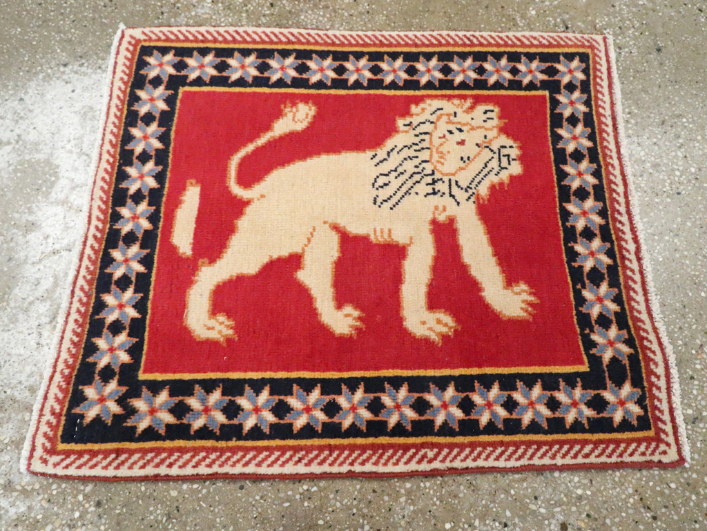 Vintage Persian Tabriz Pictorial Rug (Pair: 4 of 6), No.27991 - Staging