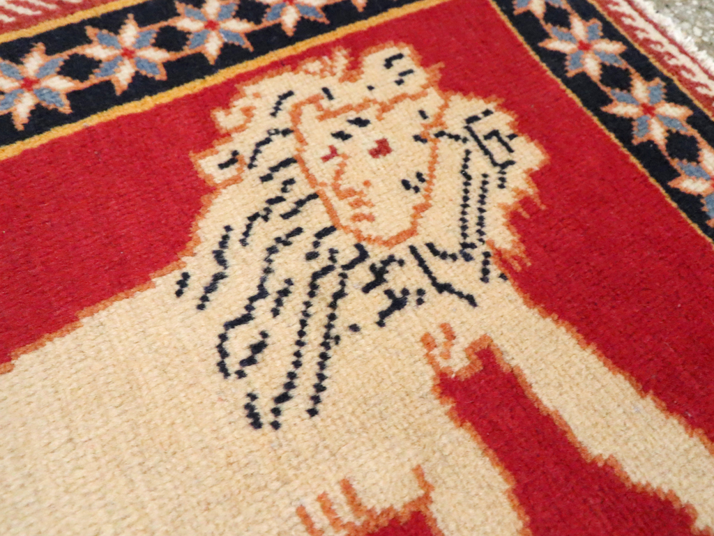 Vintage Persian Tabriz Pictorial Rug (Pair: 4 of 6), No.27991 - Staging